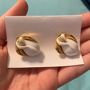 80’s Vintage Lily Earrings w Swarovski Crystals